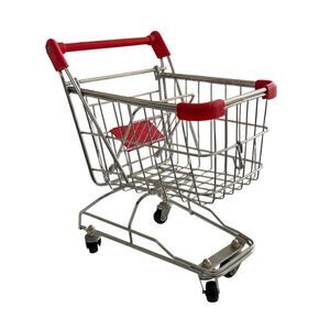 Toy Metal Shopping Cart Medium Size 11”x9”